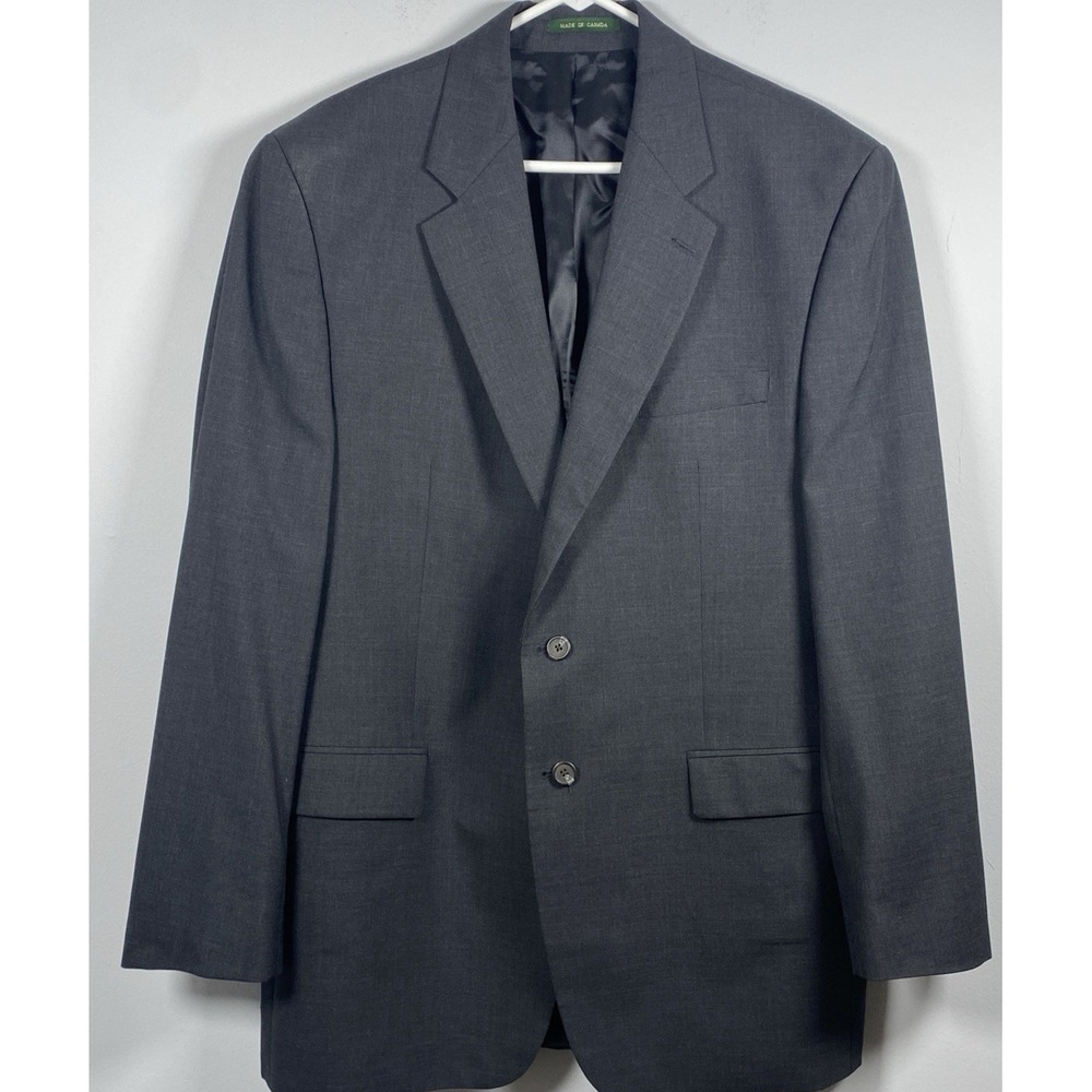 Lauren Ralph Lauren Blazer Men's 44L Gray Wool Cashmere Two Button Sport Coat